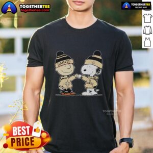 Top New Orleans Saints Snoopy And Charlie Brown Best Friends T-Shirt