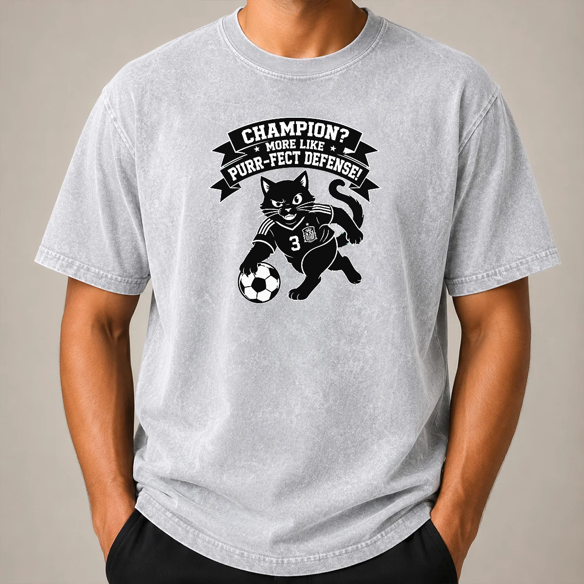 Good Nice Spanish Soccer Cat Meme Silhouette Shirt - Image 8