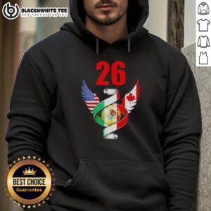 Alternative view of Awesome Soccer Cup 26 North American Soccer Tournament 2026 Flags T-Shirt