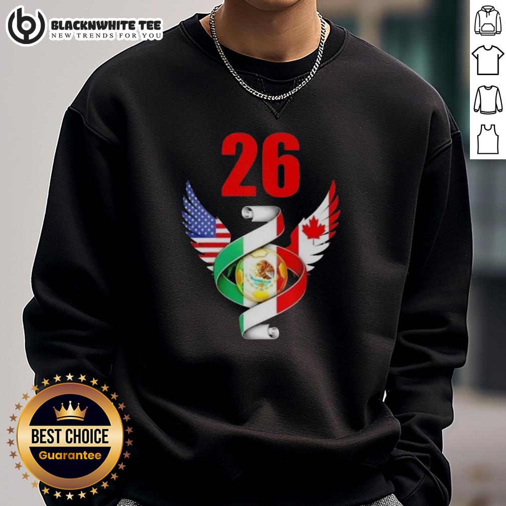 Awesome Soccer Cup 26 North American Soccer Tournament 2026 Flags T-Shirt - Image 5
