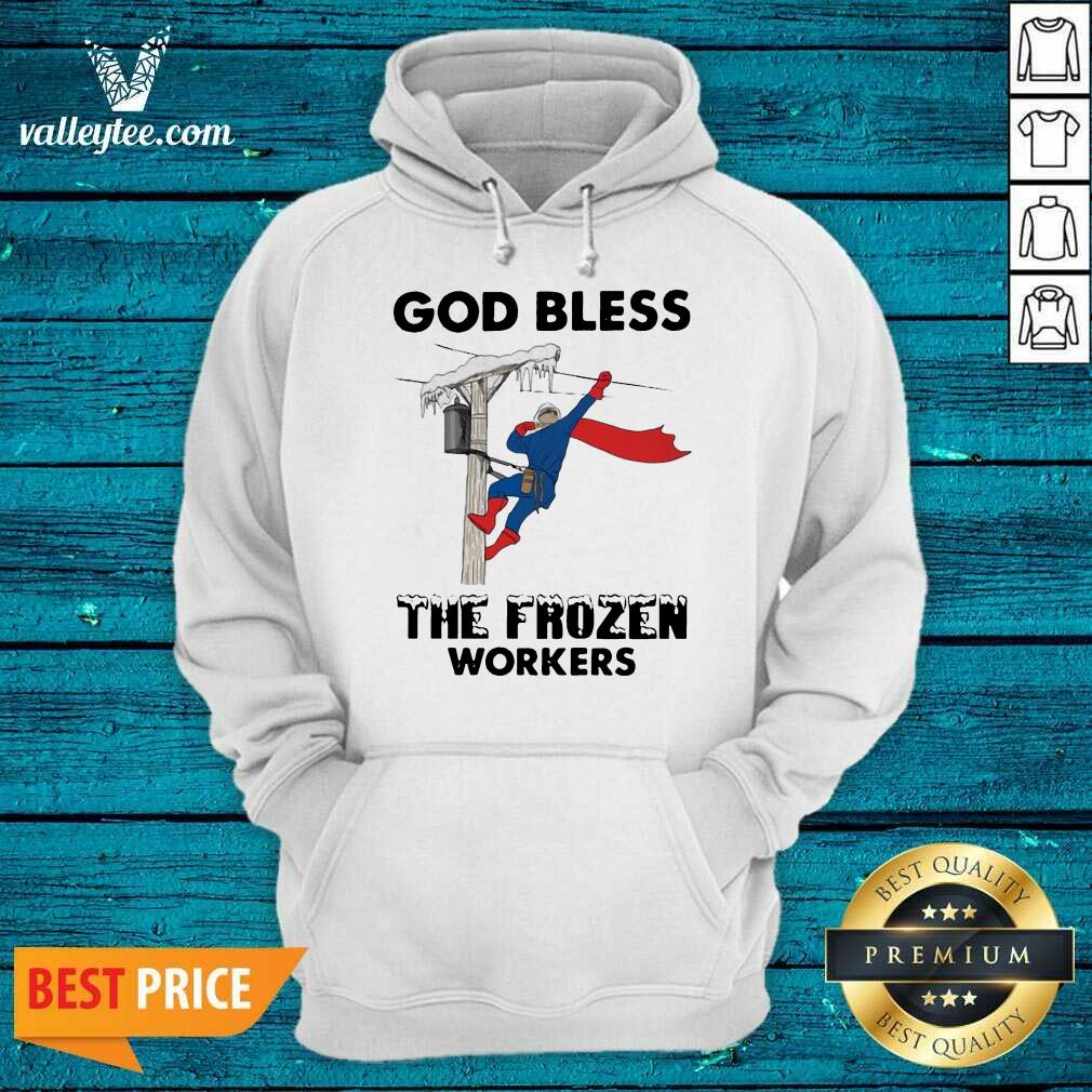 Wonderful God Bless The Frozen Workers Lineman Shirt - Image 2