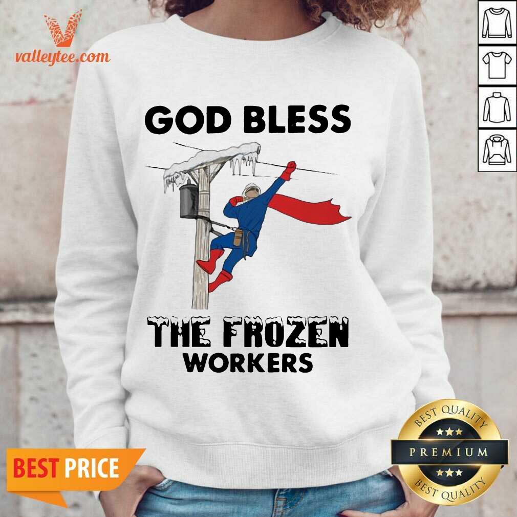 Wonderful God Bless The Frozen Workers Lineman Shirt - Image 5