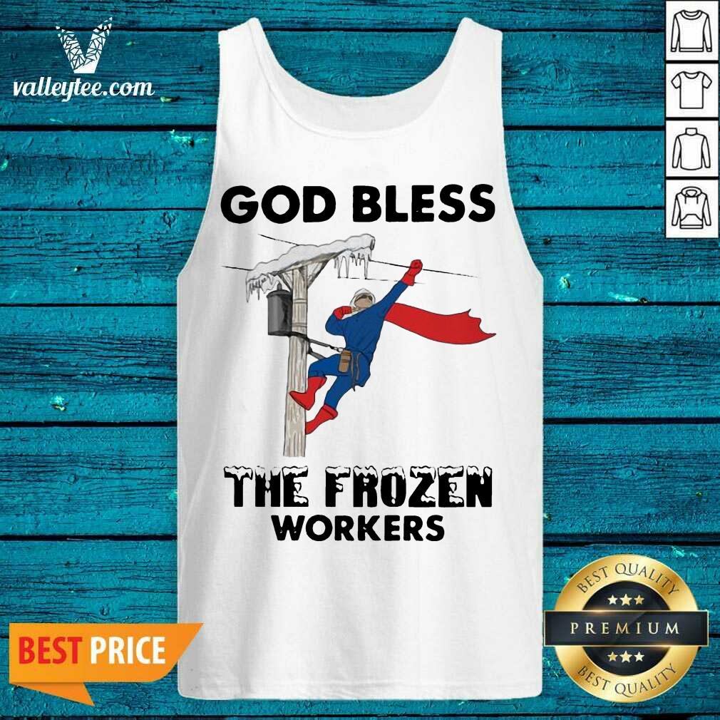 Wonderful God Bless The Frozen Workers Lineman Shirt - Image 4