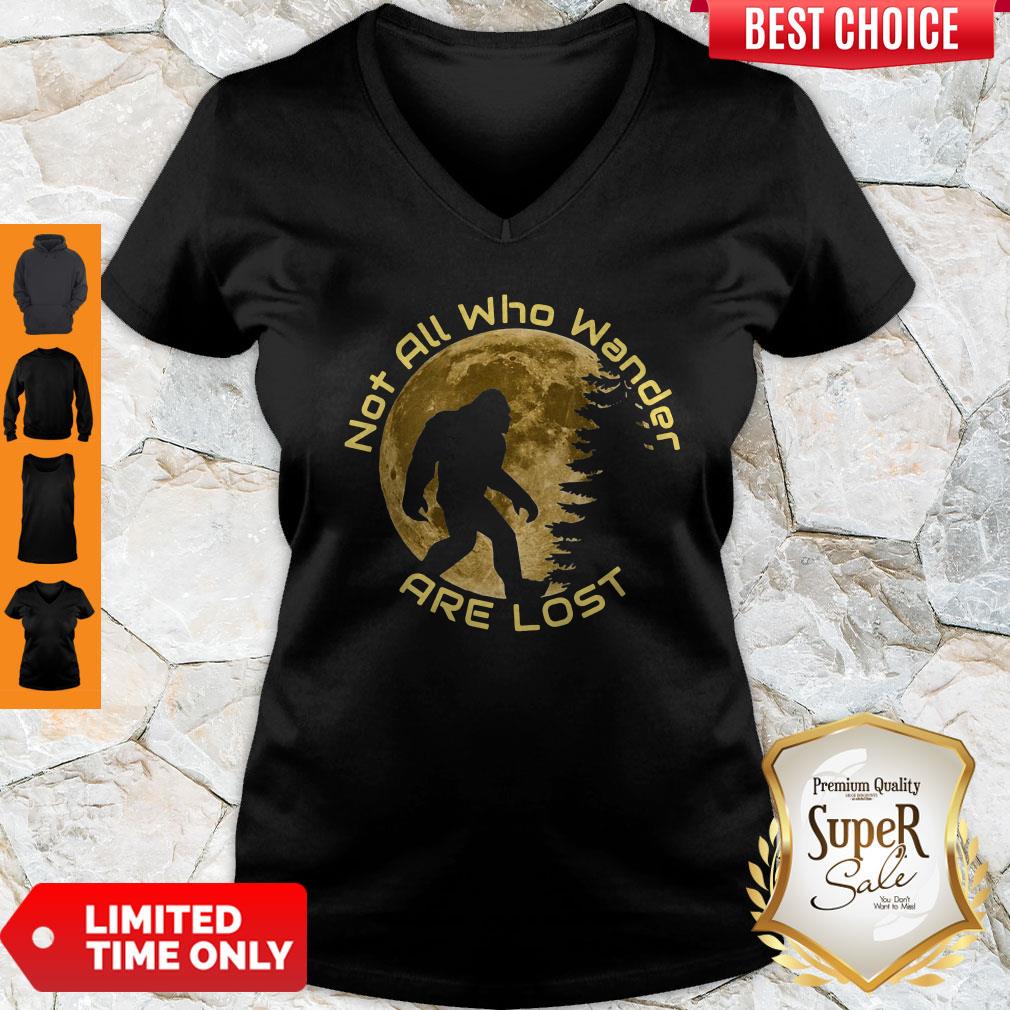 Pretty Not All Who Wander Are Lost Bigfoot Shirt - Image 2