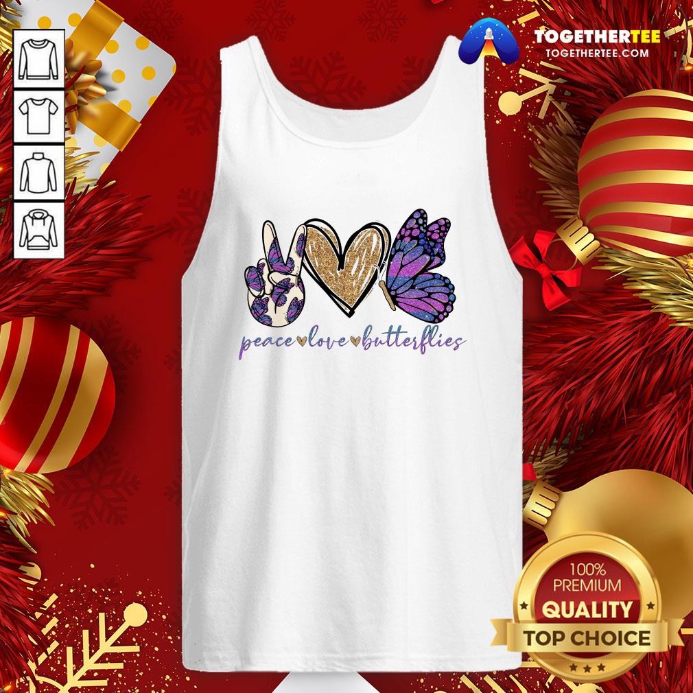 Perfect Peace Love Butterflies Shirt - Image 3