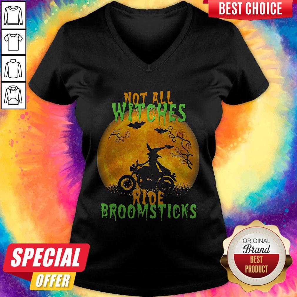 Premium Not All Witches Ride Broomsticks Halloween Shirt - Image 4