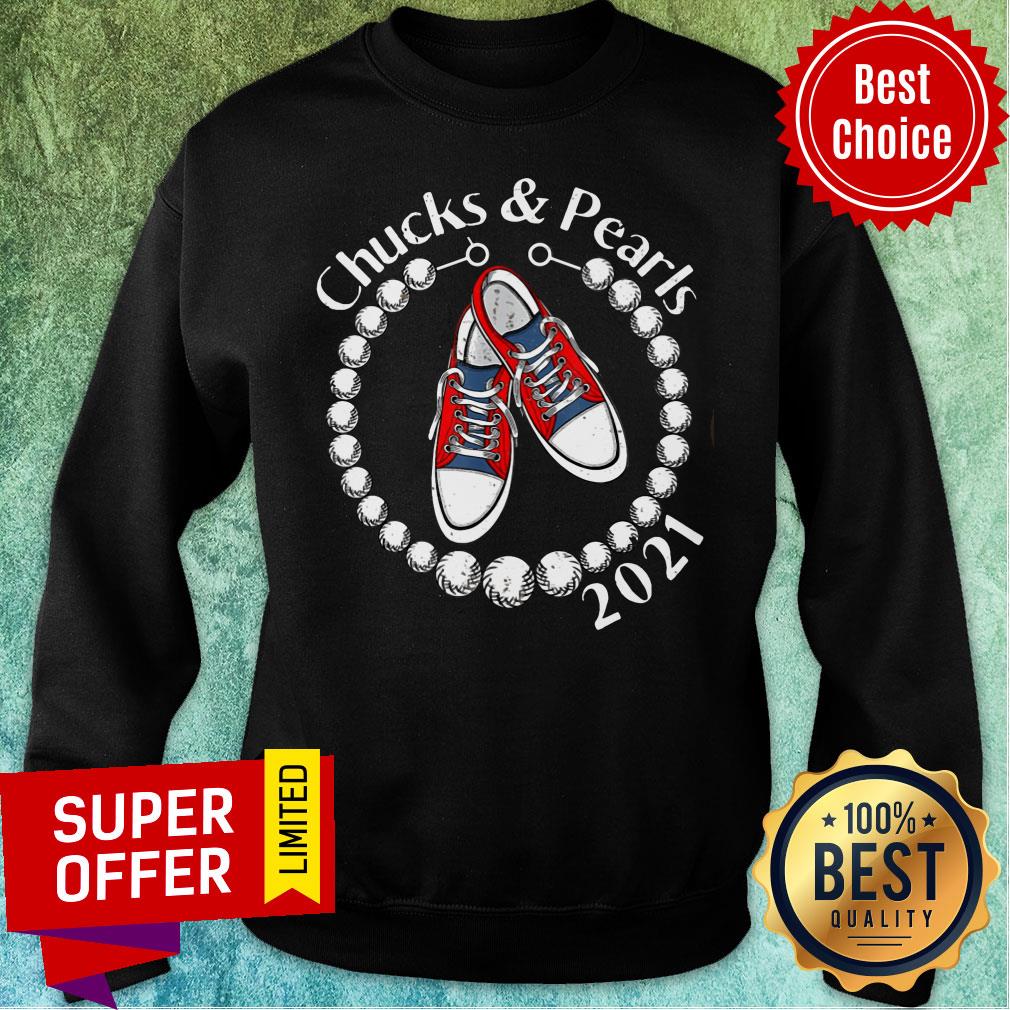 Awesome Chucks and Pearls 2021 Sneaker Shirt - Image 4