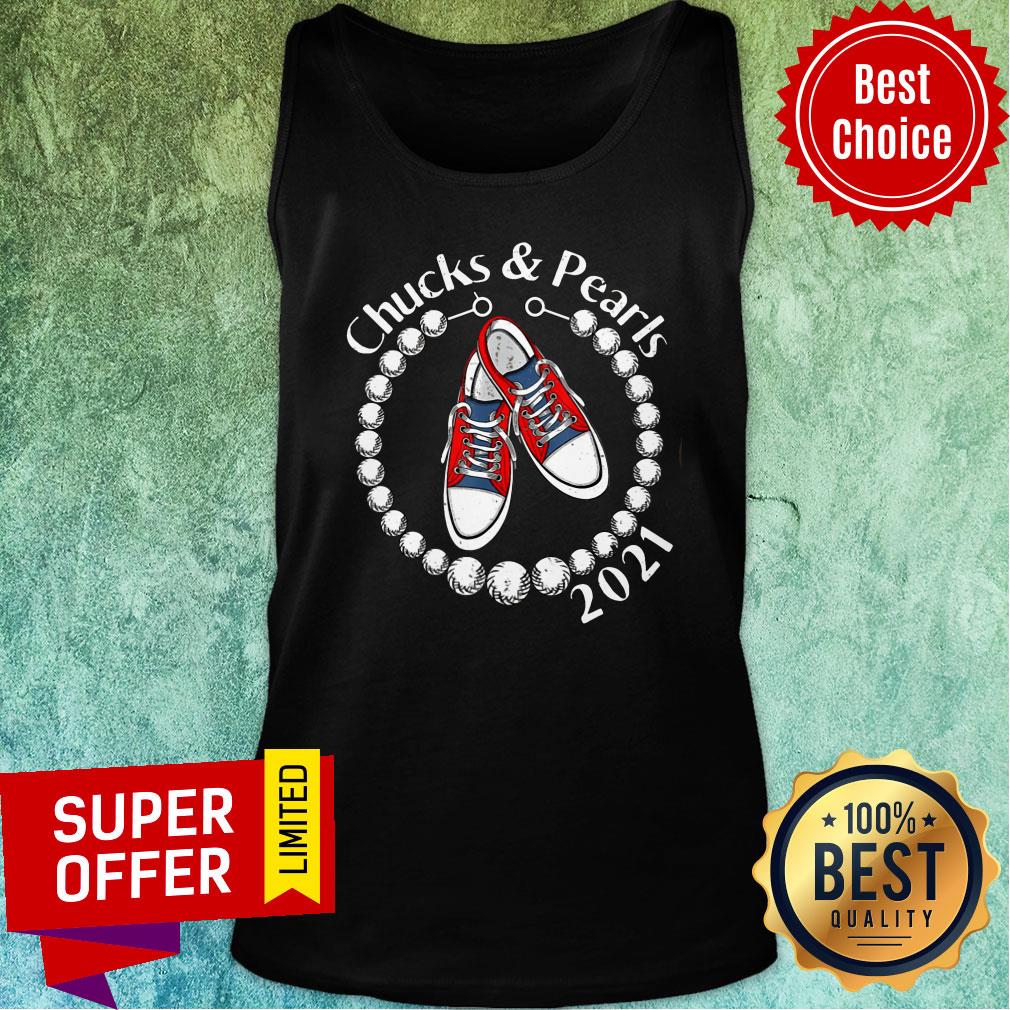 Awesome Chucks and Pearls 2021 Sneaker Shirt - Image 3