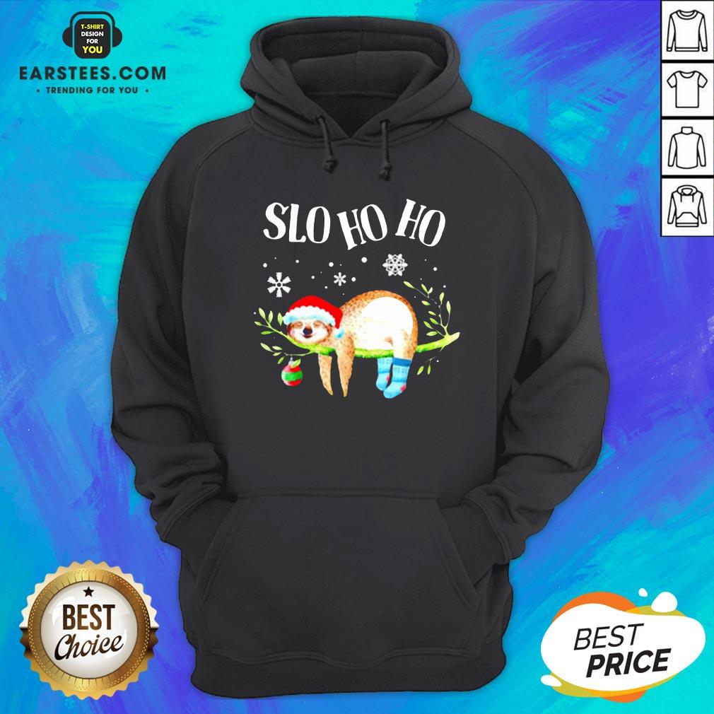 Original Sloth Slo Ho Ho Christmas 2020 T-Shirt - Image 3