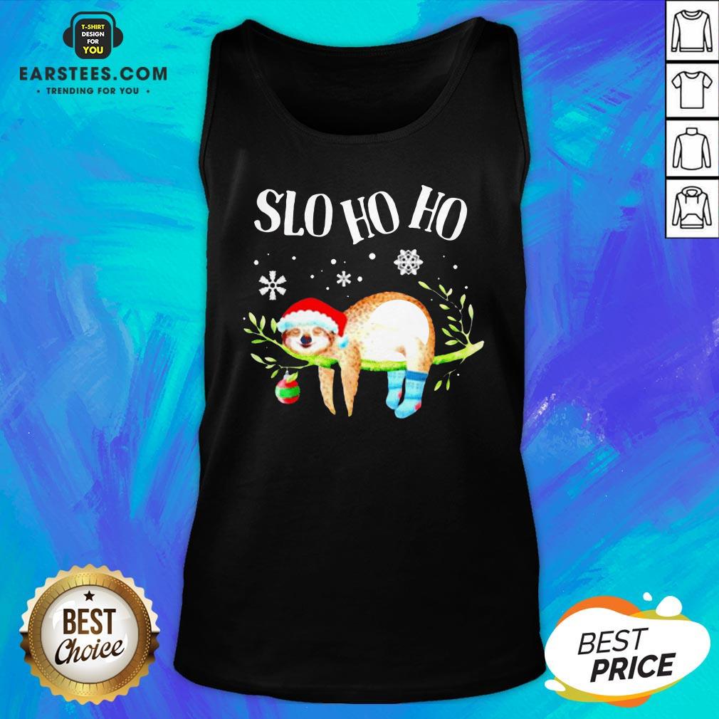 Original Sloth Slo Ho Ho Christmas 2020 T-Shirt - Image 5