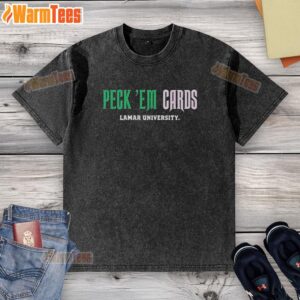 Alternative view of Good Lamar University Peck 'Em Cards Slogan T-Shirt