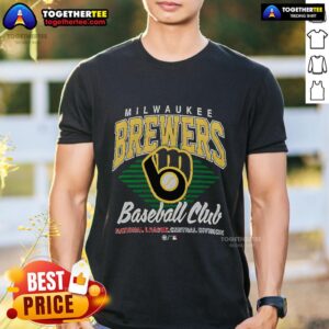 Official Milwaukee Brewers Baseball Club National League Central Division T-Shirt