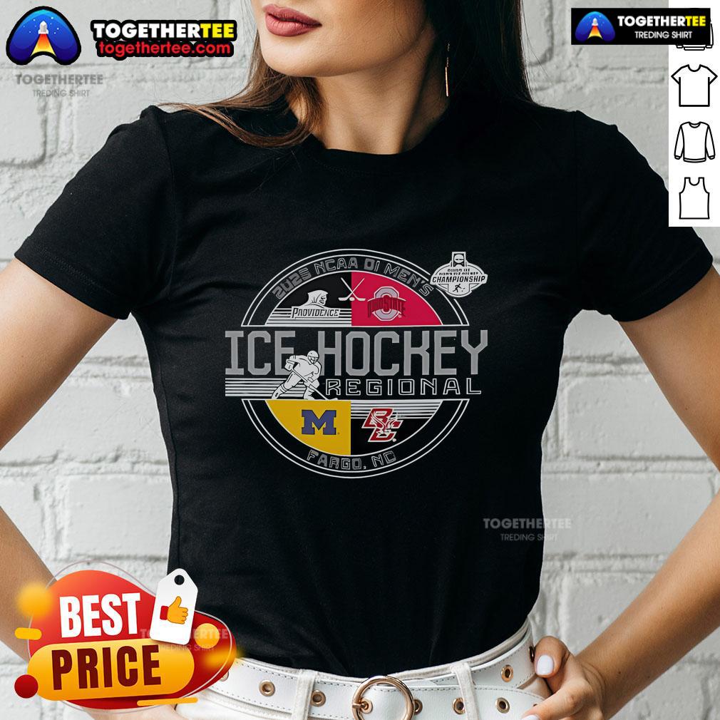 Official NCAA DI Men's Ice Hockey Regional 2025 Fargo ND T-Shirt - Image 3