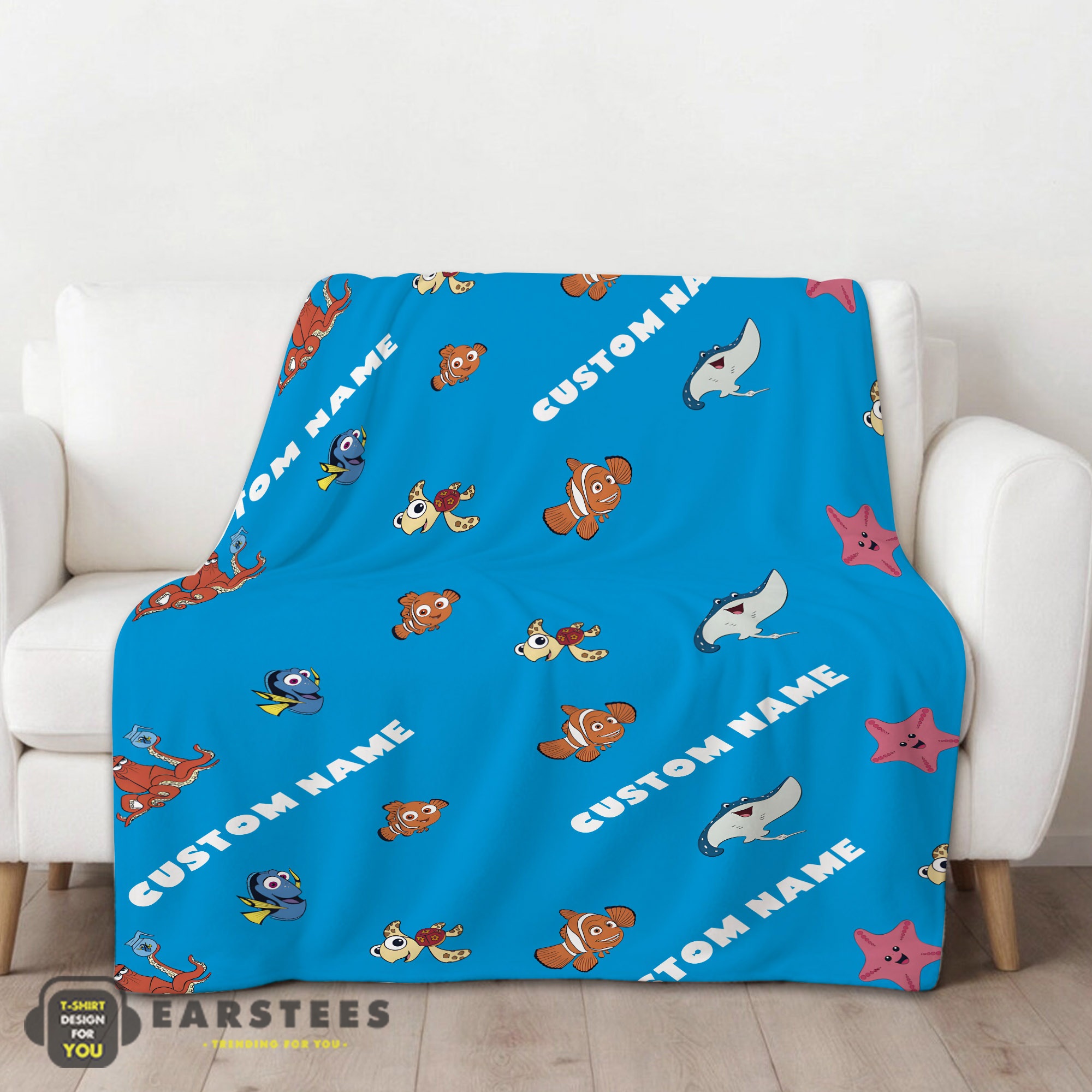 Good Disney Finding Nemo & Dory Characters Blanket Fleece Customized Blanket - Image 2