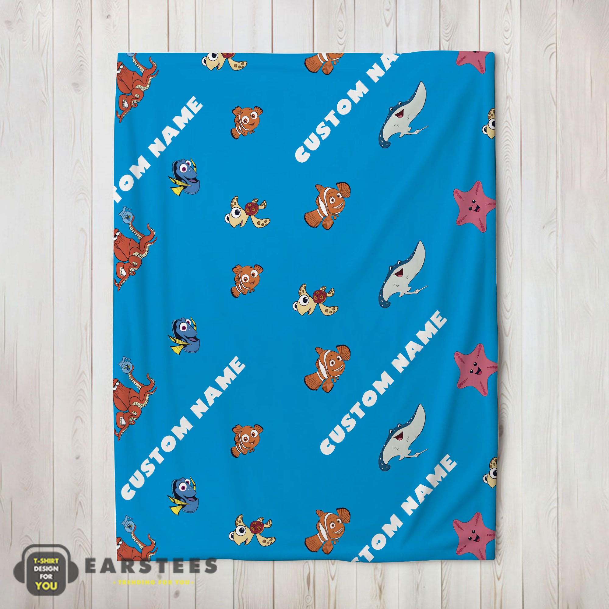 Good Disney Finding Nemo & Dory Characters Blanket Fleece Customized Blanket