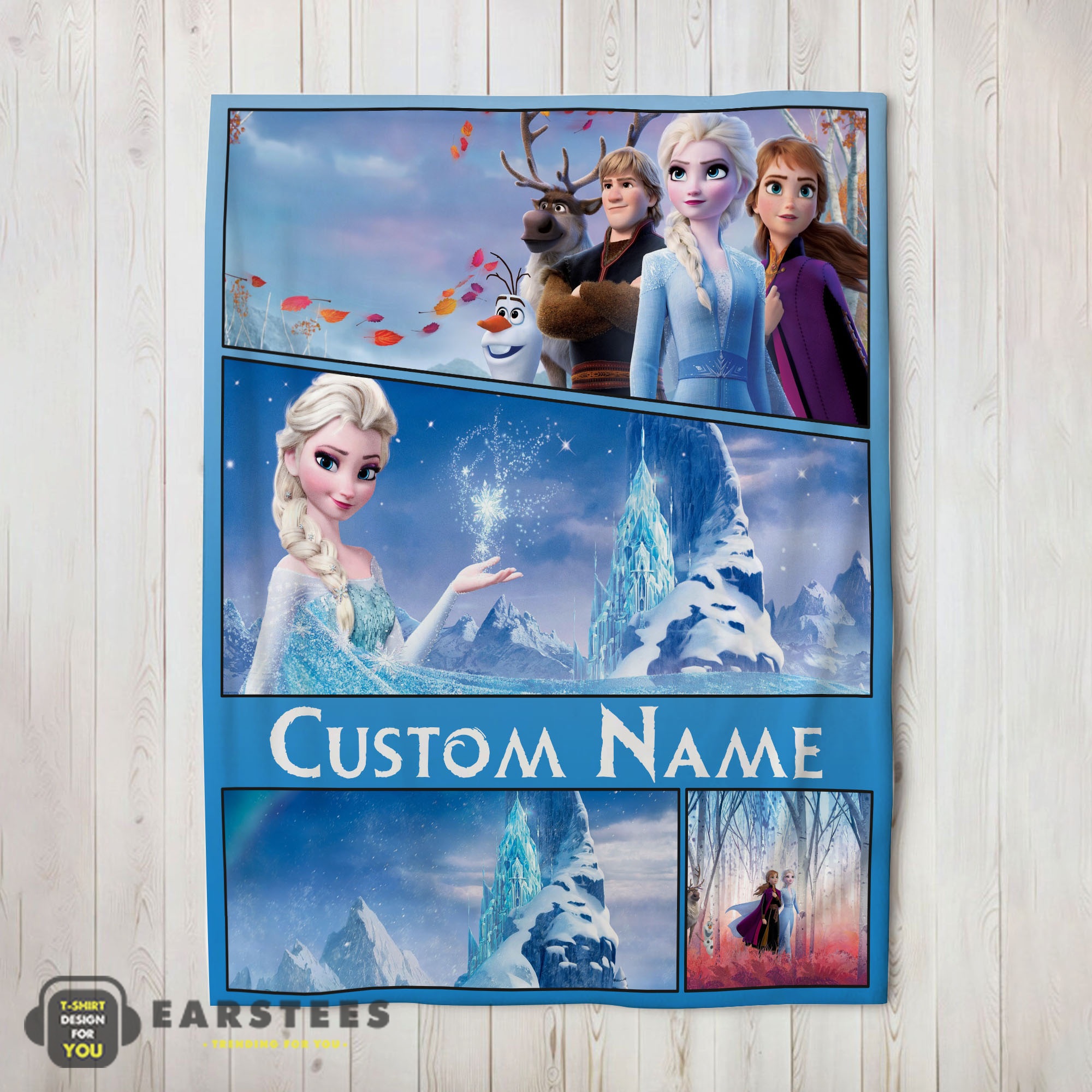 Good Disney Frozen Elsa & Friends Journey Collage Blanket Fleece Customized Blanket