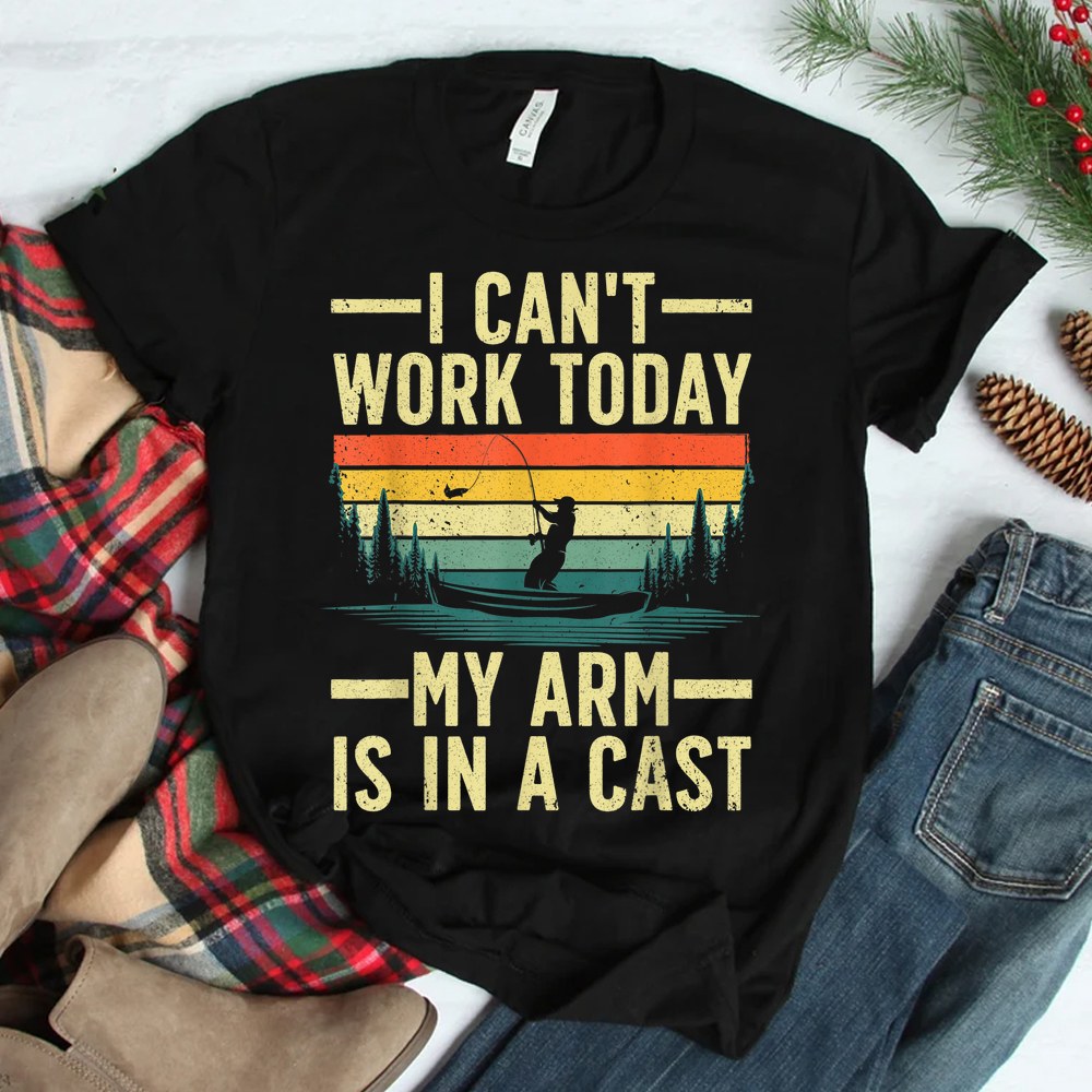 Fishing Fisherman Arm Cast Fish Hunting Shirt