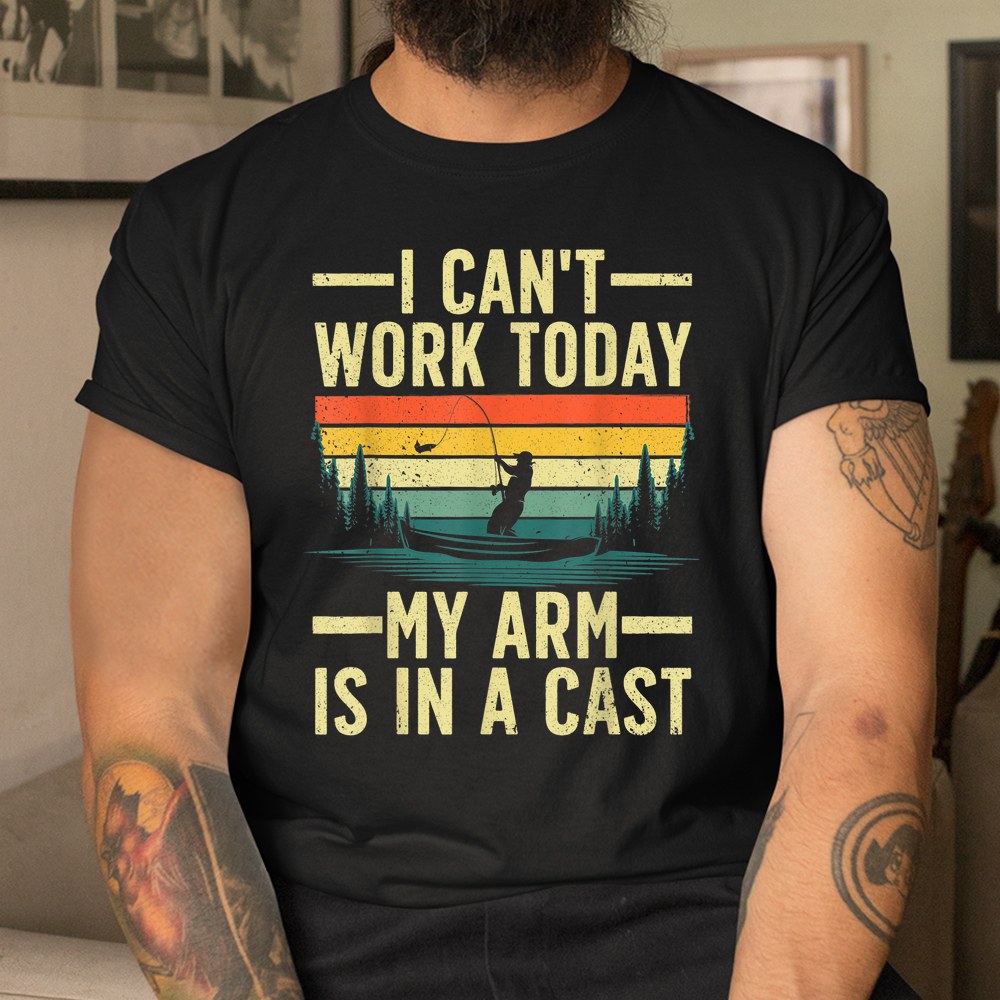 Fishing Fisherman Arm Cast Fish Hunting Shirt - Image 3