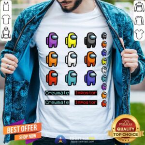 Nice Sticker Set Among Us Crewmate Impostor T-Shirt