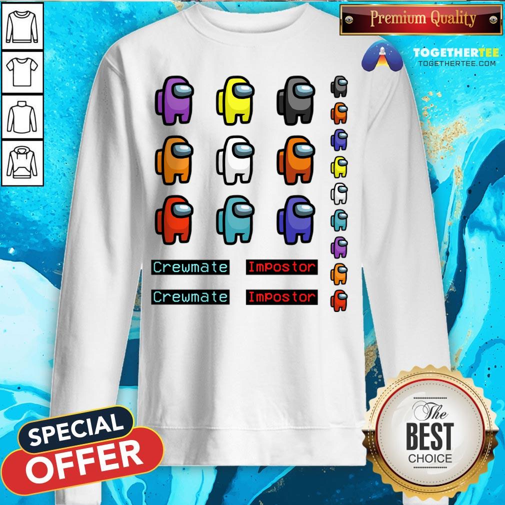 Nice Sticker Set Among Us Crewmate Impostor T-Shirt - Image 4