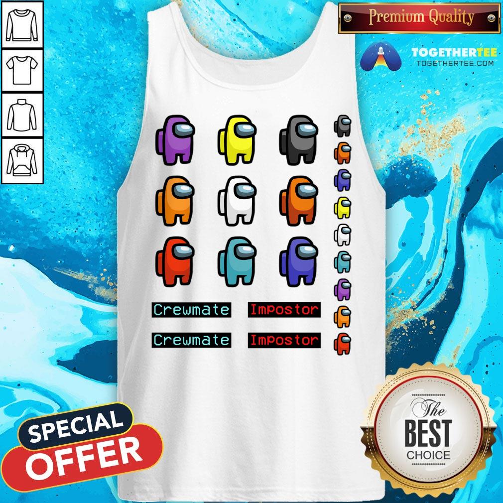 Nice Sticker Set Among Us Crewmate Impostor T-Shirt - Image 3
