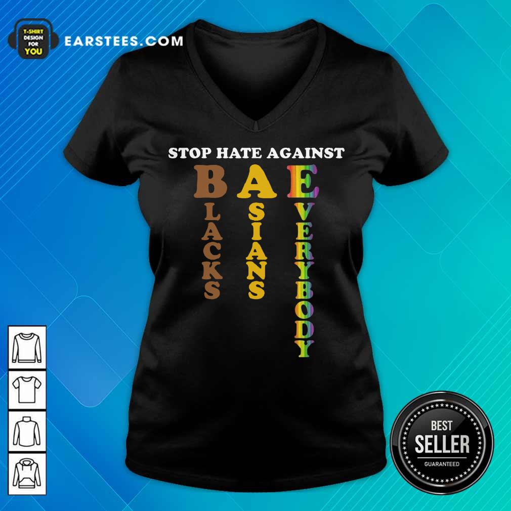 Pretty Stop Hate Against Blacks Asians Shirt - Image 5
