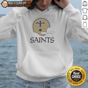 Alternative view of Official New Orleans Saints Football Logo In Big Helmet T-Shirt