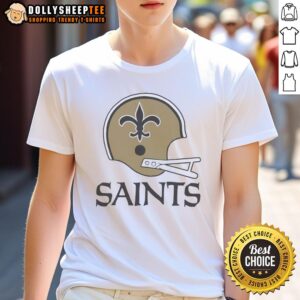 Official New Orleans Saints Football Logo In Big Helmet T-Shirt