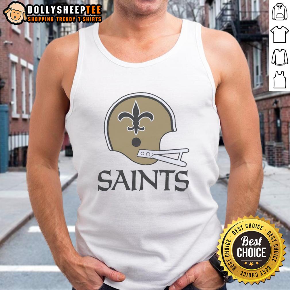 Official New Orleans Saints Football Logo In Big Helmet T-Shirt - Image 4