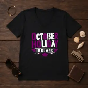 Alternative view of Good October Holiday Ireland Stencil For Cozy Fall Celebrat Shirt