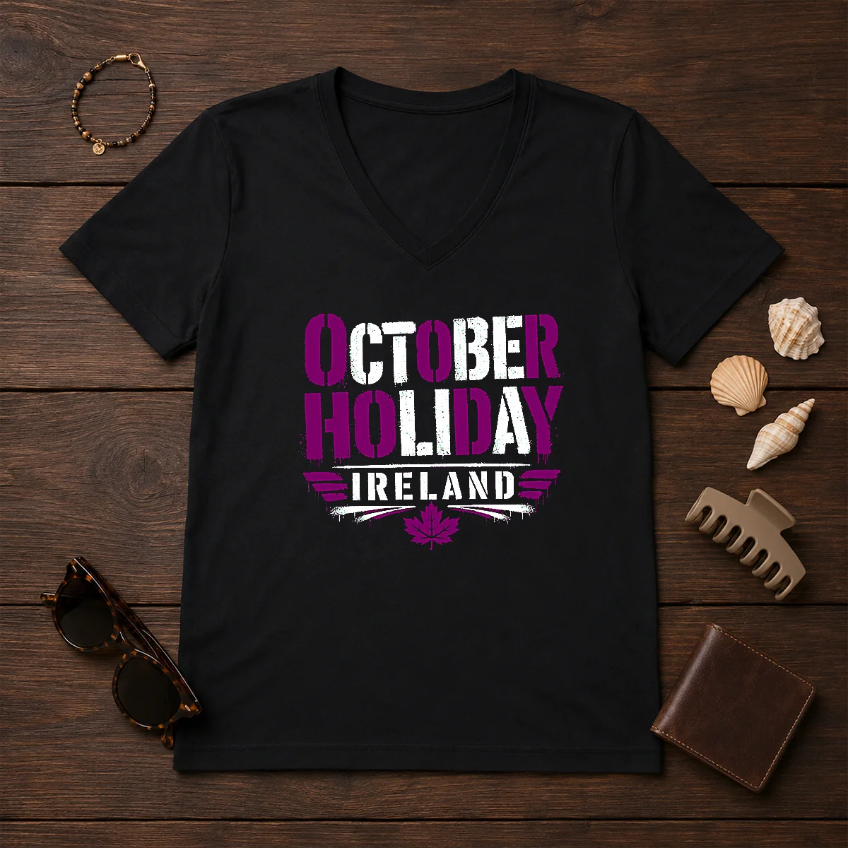 Good October Holiday Ireland Stencil For Cozy Fall Celebrat Shirt - Image 2