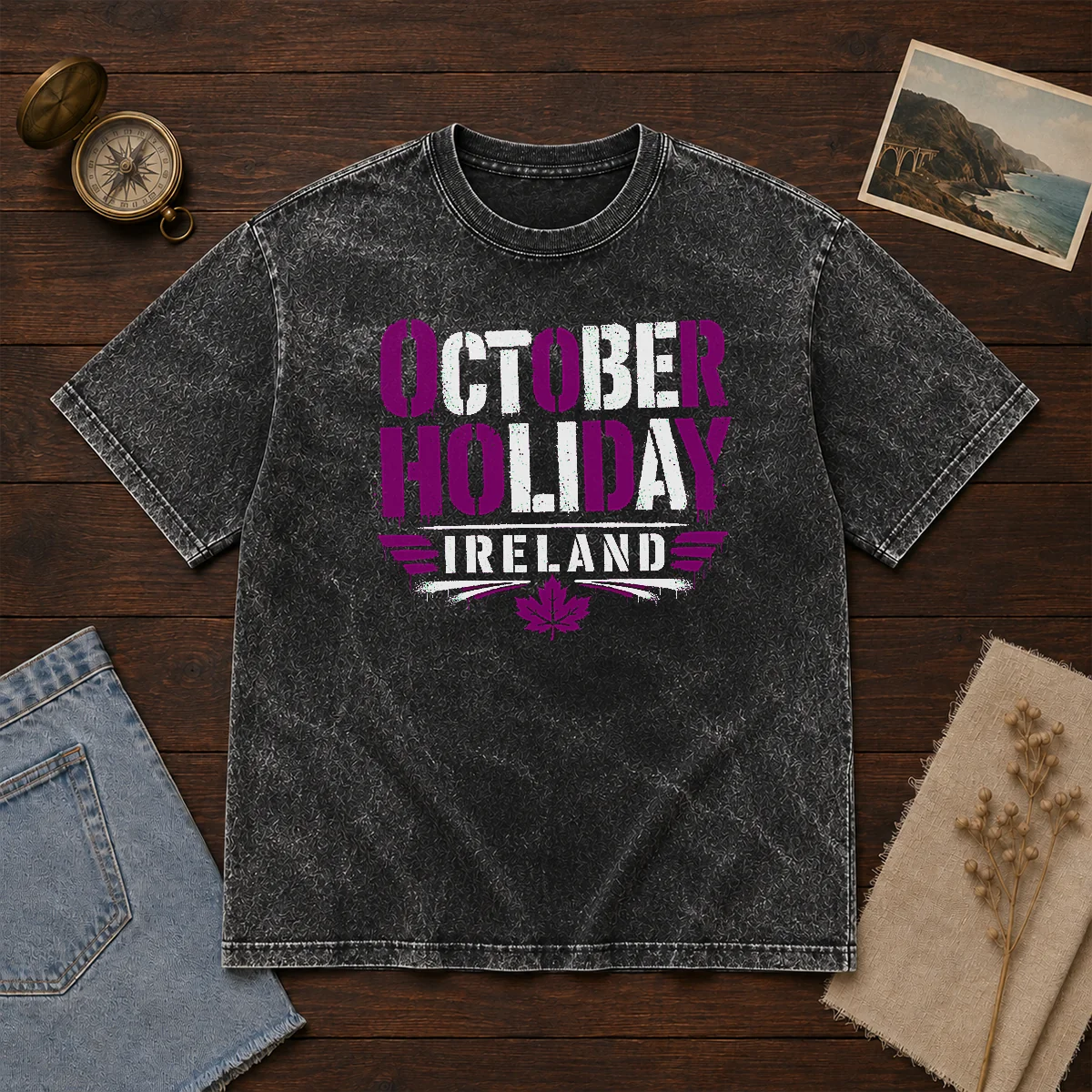 Good October Holiday Ireland Stencil For Cozy Fall Celebrat Shirt - Image 8