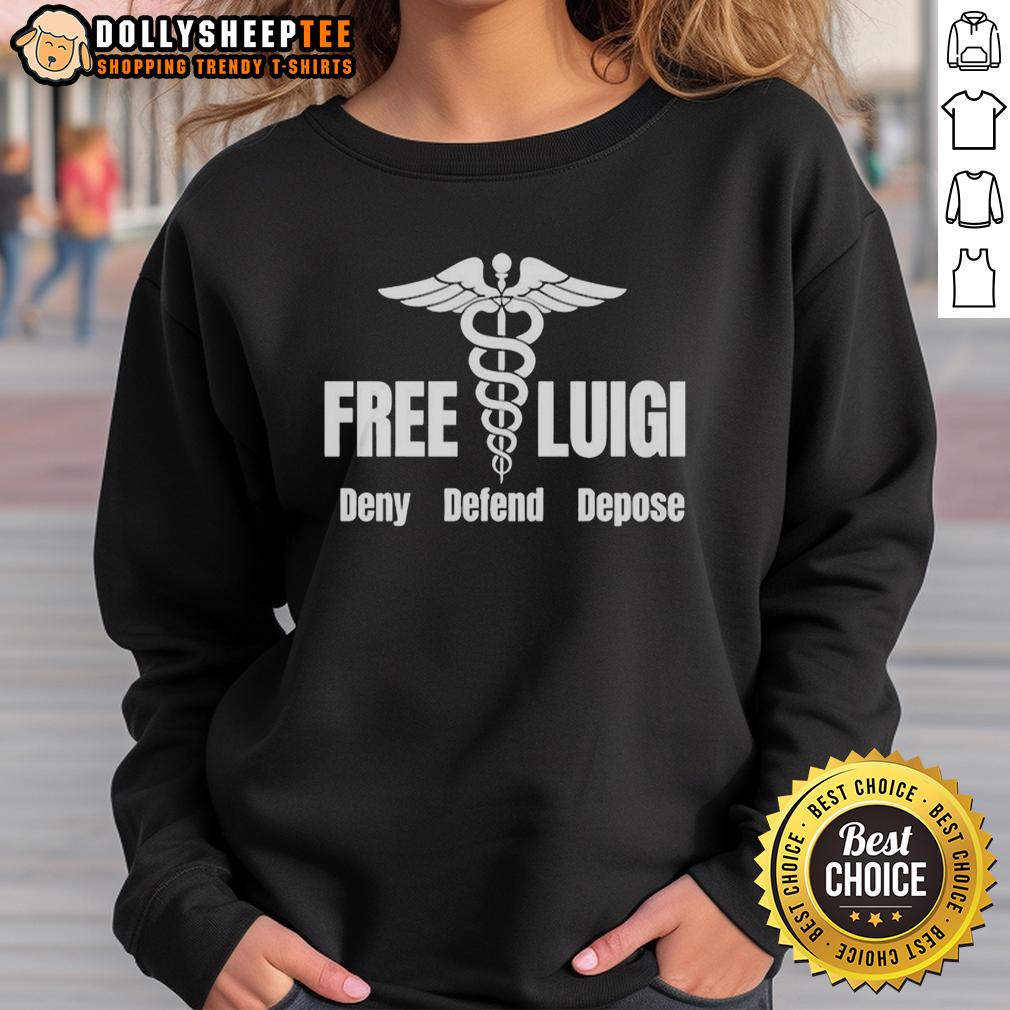 Good Free Luigi Deny Defend Depose T-Shirt - Image 5