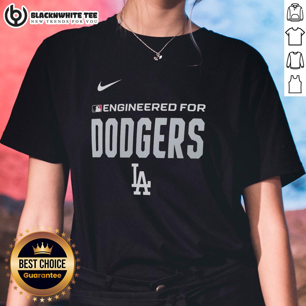 Top Engineered For Los Angeles Dodgers MLB Logo T-Shirt - Image 4