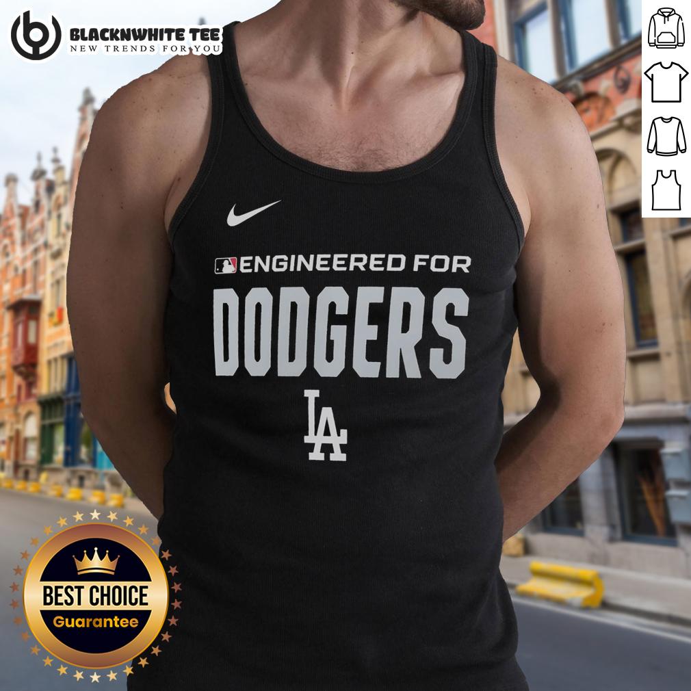 Top Engineered For Los Angeles Dodgers MLB Logo T-Shirt - Image 3