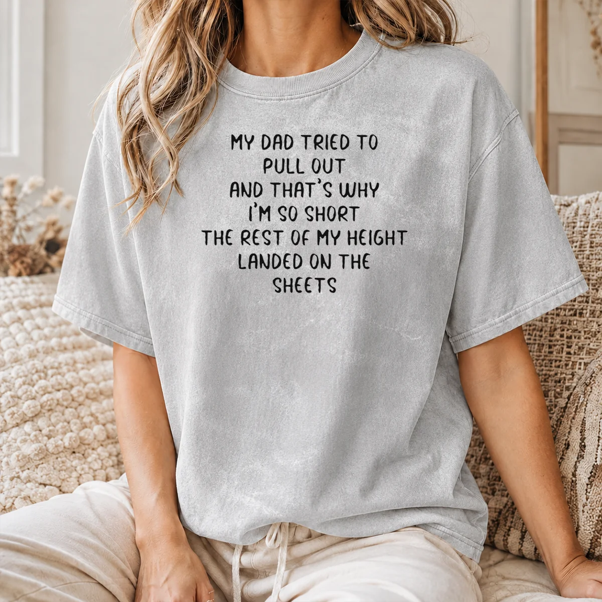 Funny Awesome Saying Short Dad Pull Out Height Sheets Shirt - Image 8
