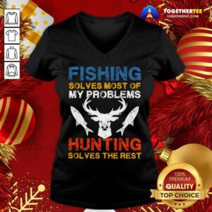Alternative view of Happy Fishing And Hunting Gift Christmas Humor Hunter Cool T-Shirt