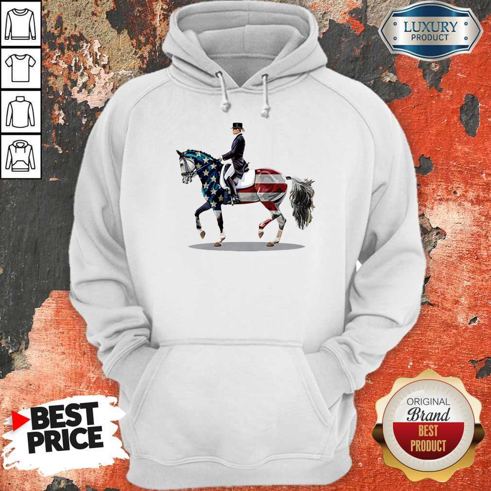 Premium American Flag Derssage Horse Shirt - Image 5