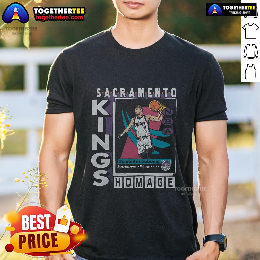 Official Sacramento Kings Trading Card Domantas Sabonis T-Shirt