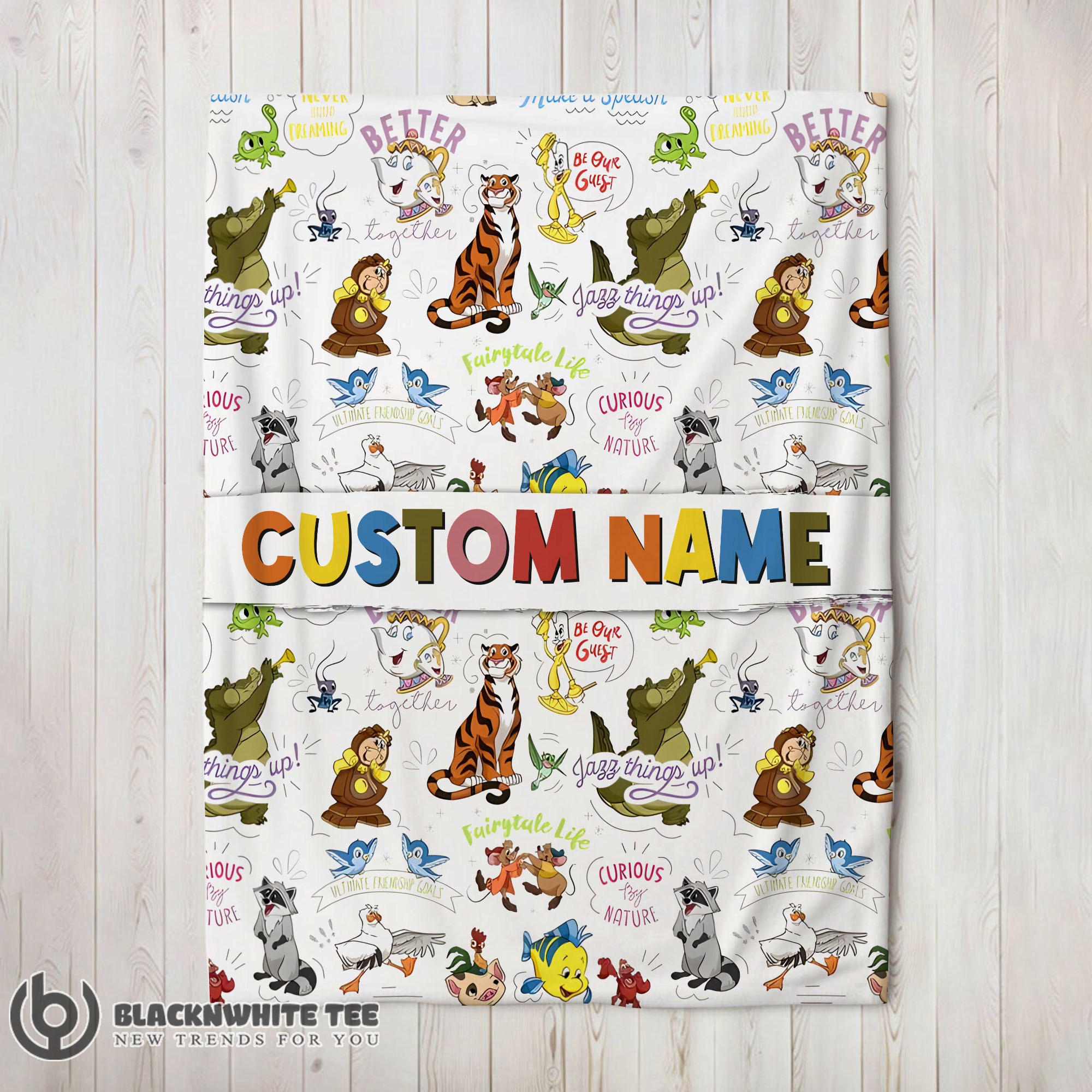 Top Disney Animal Characters Collage Blanket Fleece Customized Blanket