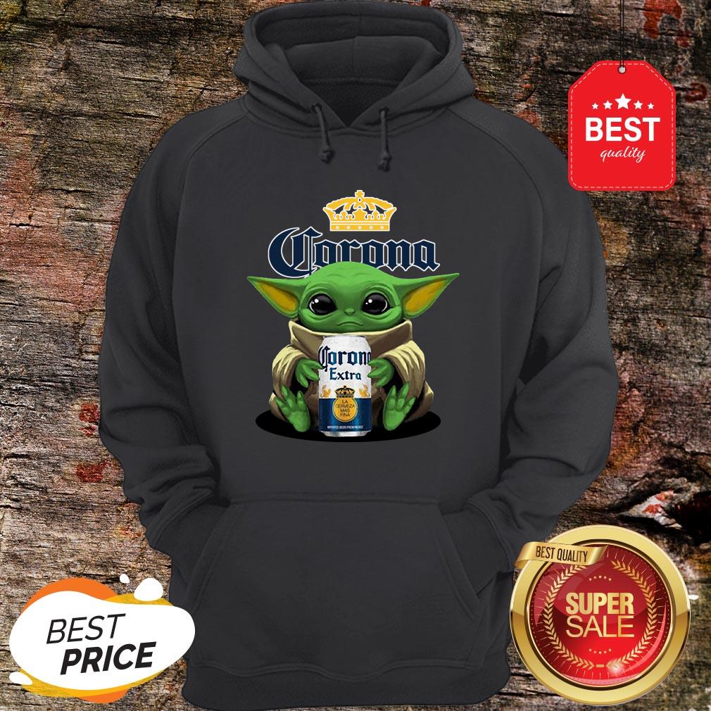 Pretty Baby Yoda Hug Corona Extra Beer Shirt - Image 5