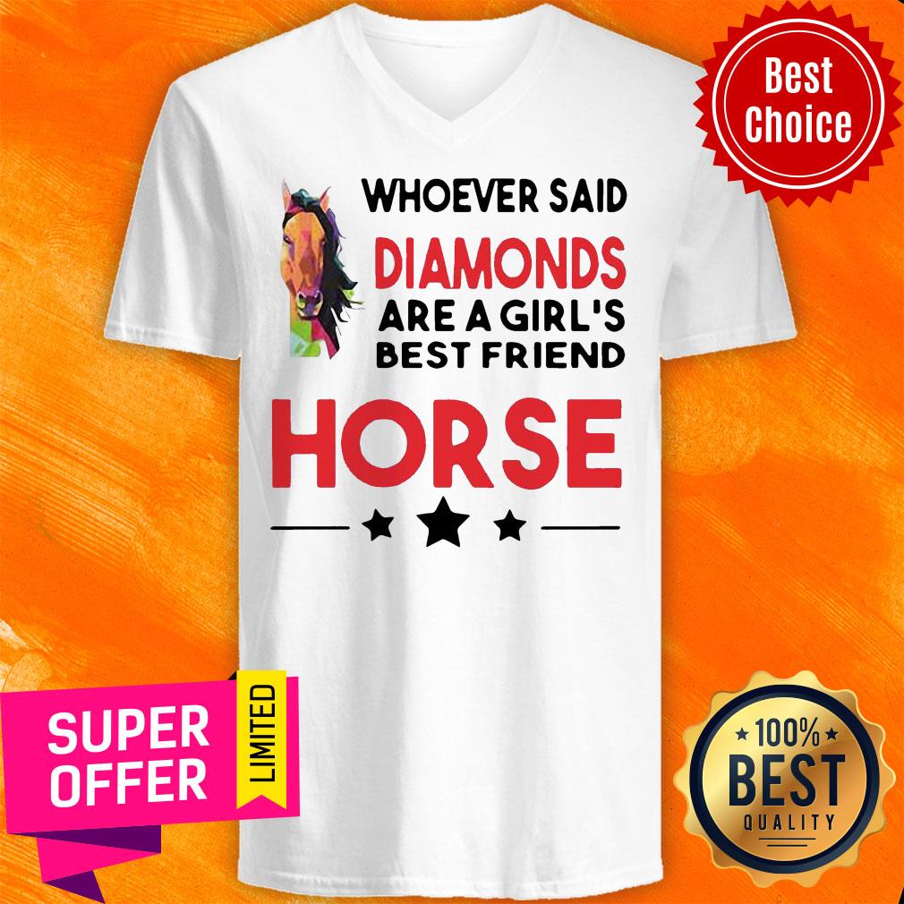 Awesome Horse Whoever Said Diamonds Are A Girl’s Best Friend Horse Shirt - Image 3