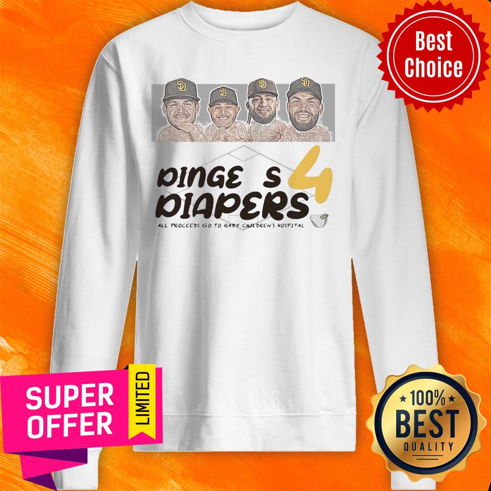 Diaper Run Dingers 4 Diapers All Proceeds Go To Rady Children’s Hospital Shirt - Image 2