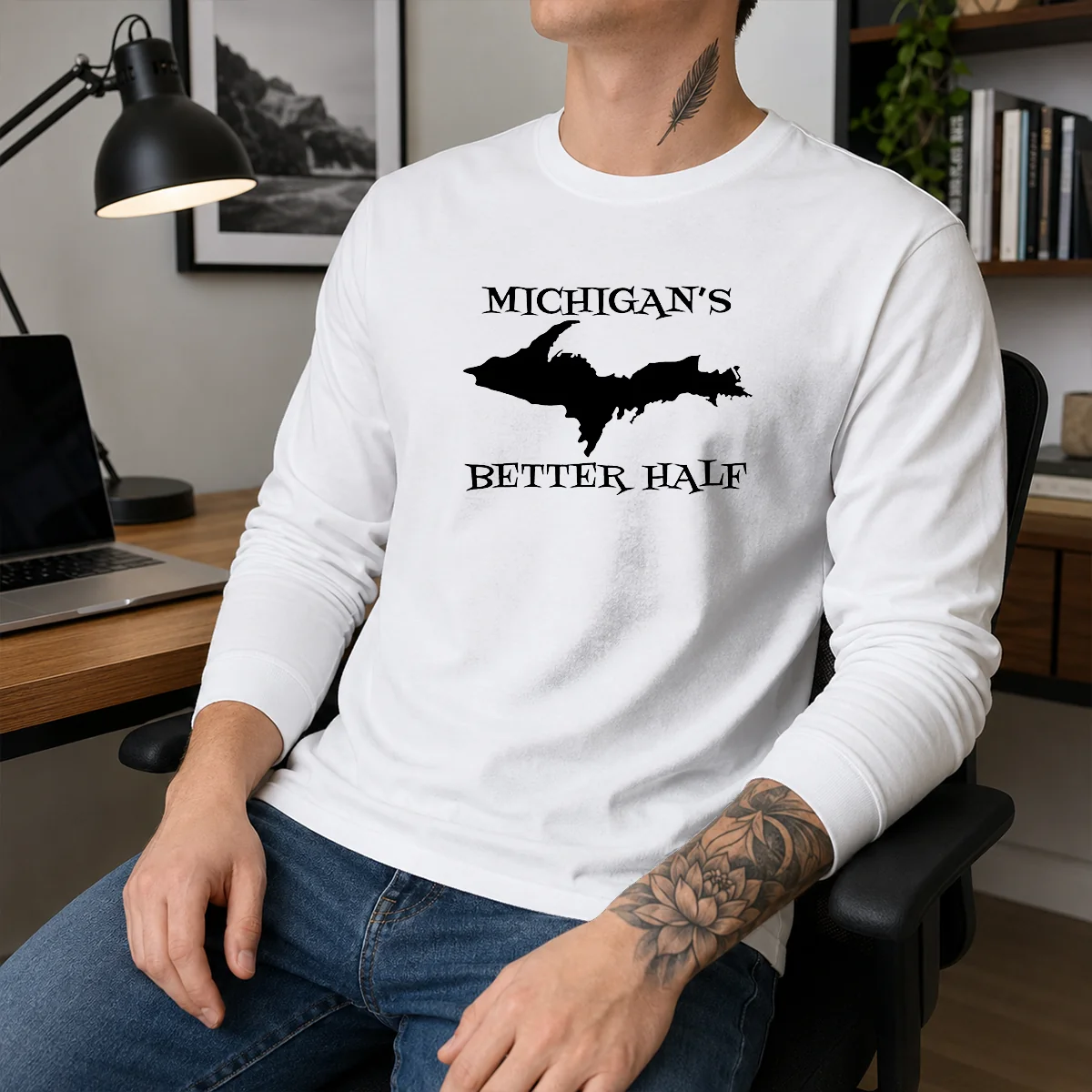 Official Michigan'S Better Half Upper Peninsula Map Shirt - Image 3