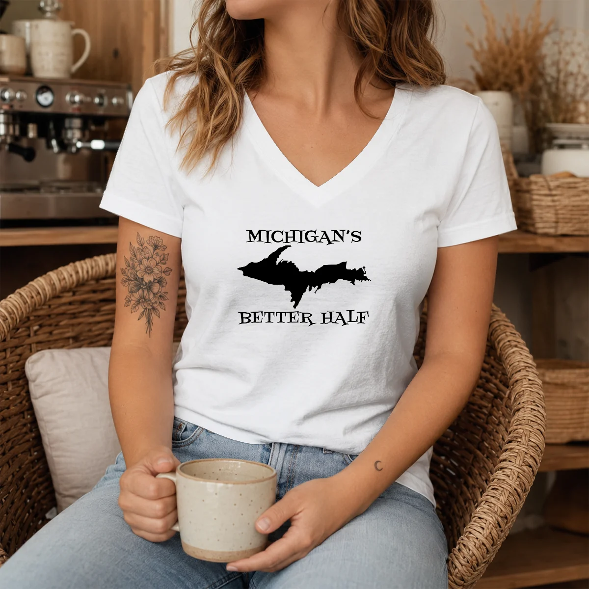 Official Michigan'S Better Half Upper Peninsula Map Shirt - Image 8