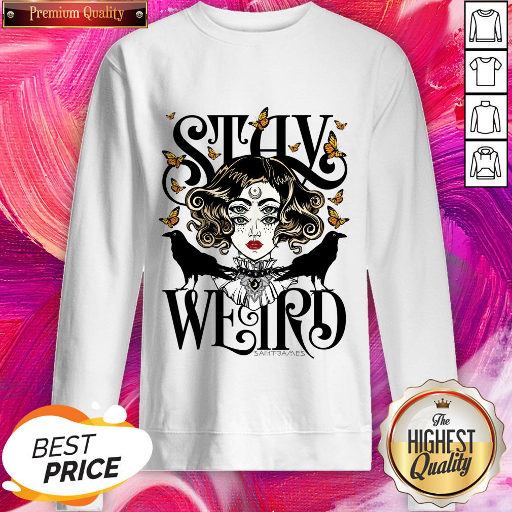 Rose And The Ravens Stay Weird Colour Day Dead Halloween Shirt - Image 4