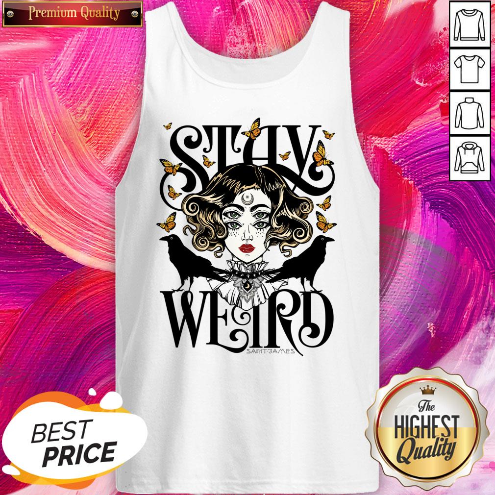 Rose And The Ravens Stay Weird Colour Day Dead Halloween Shirt - Image 3