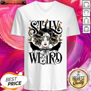 Alternative view of Rose And The Ravens Stay Weird Colour Day Dead Halloween Shirt