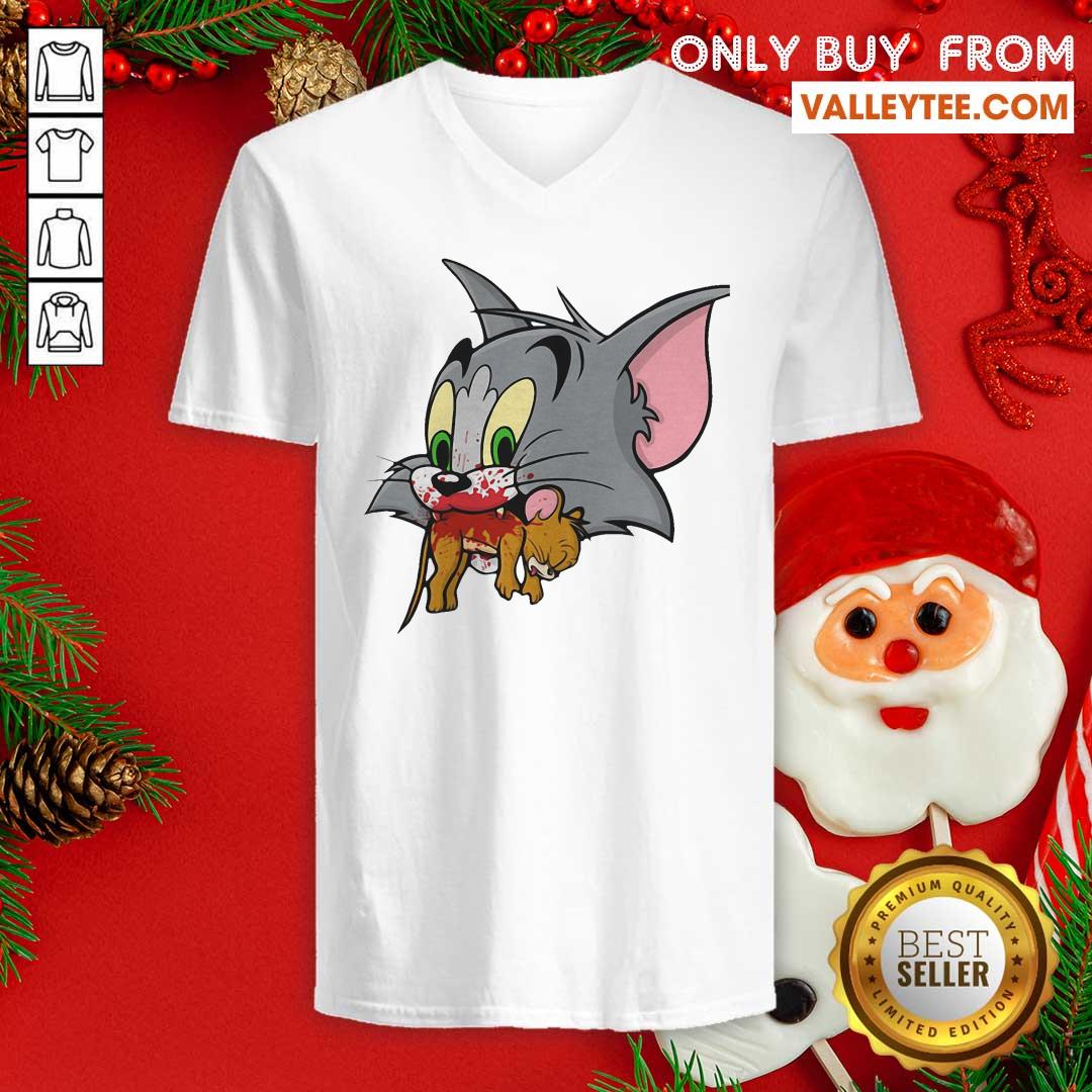 Premium Tom Finally Catches Jerry Shirt - Image 4