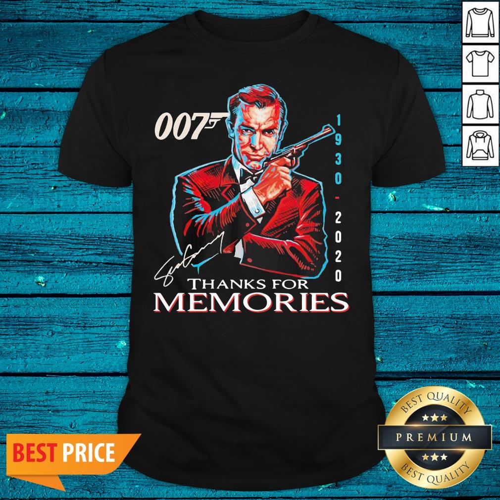 Great Rip Sean Connery 007 1930 2020 Signature Thank You For Memories Shirt